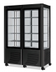 Vetrina verticale gelateria statica -5° -20°C doppia porta Litri 800- ILLUMINAZIONE A LED - COLORE NERO - cm 127x70x187h
