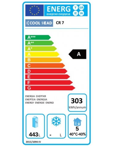 Armadio refrigerato GN 2/1 in acciaio inox AISi 304, refrigerazione ventilata, temperatura -2/+8°C - mm 1250x685x1435h