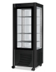 Vetrina gelateria verticale statica -10° -20°C per semifreddi Litri 400-ILLUMINAZIONE A LED-COLORE NERO-cm 70x70x187h