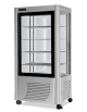Vetrina gelateria verticale statica -10° -20°C per semifreddi Litri 540-ILLUMINAZIONE A LED-COLORE ARGENTO - cm 90x70x187h