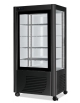 Vetrina gelateria verticale statica -10° -20°C per semifreddi Litri 540-ILLUMINAZIONE A LED-COLORE NERO-cm 90x70x187h