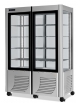 Vetrina gelateria verticale statica -10° -20°C per semifreddi doppia Litri 800-ILLUMINAZIONEA LED-COLORE ARGENTO-cm 127x70x187h
