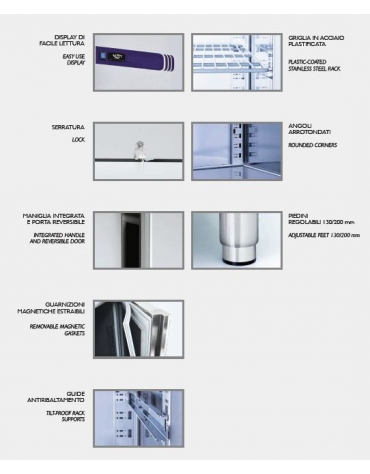 Armadio frigorifero per bigattini 1 porta Lt. 700