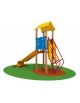 Gioco torretta per bambini in legno con scivolo in vetroresina - Altezza di caduta cm 80 - Adatto per bambini da 2 a 8 anni