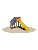 Torretta in legno con scivolo in vetroresina - Da interrare o filo pavimento - cm 270x160x170h