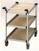 Carrello totalmente amagnetico a tre piani - Dimensioni ripiano cm 90x60 - Dimensioni esterne cm 110x70x80h