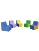 POLTRONCINA SOFT INFANZIA 1 POSTO BICOLORE CM 35x48x55/30 h