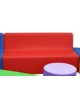 DIVANETTO 3 posti bicolore cm 100x48x50h