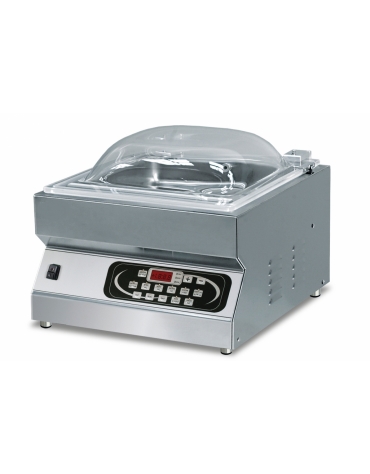 Macchina confezionatrice sottovuoto a campana da banco con doppia barra da cm 45 - mm 600x560x450 H