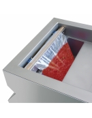 Macchina confezionatrice sottovuoto a campana da banco con doppia barra da cm 45 - mm 600x560x450 H