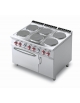 CUCINA  ELETTRICA 6 PIASTRE TONDE CON FORNO ELETTRICO STATICO GRANDE GN 1/3 - CM 120x90x90h