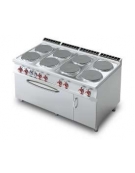 CUCINA 8 PIASTRE FORNO ELETTRICO STATICO GN3/1 cm. 160x 90x 90h