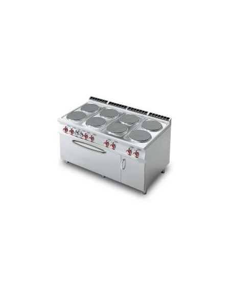 CUCINA 8 PIASTRE FORNO ELETTRICO STATICO GN3/1 cm. 160x 90x 90h