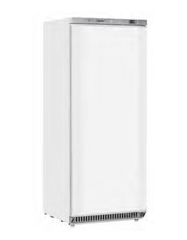 Armadio refrigerato negativo bianco con interno in ABS - 6 ripiani evaporatore fissi - mm 775x720x1990