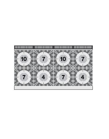 CUCINA 8 FUOCHI - 2 FORNI GAS STATICI GN2/1 cm. 160x 90x 90h