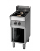 Cucina a gas professionale 2 fuochi su armadio aperto cm 40x70x85h - Bacinelle smaltate