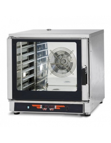 Forno elettrico ventilato a convezione con vapore diretto - Pannello elettronico -Capacità 11 Teglie GN 1/1