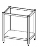 Supporto aperto con ripiano per forno 5 teglie GN 1/1 in acciaio inox  Dimensioni cm 81,5x56x84,5h