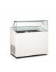 Vetrina gelati statica 6 vaschette gusti da Lt. 5 - Vetri dritti - Con vano riserva - cm 120x67,3x117,5h
