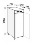 Armadio frigorifero per cioccolato 1 porta N° 18 teglie cm 60x80