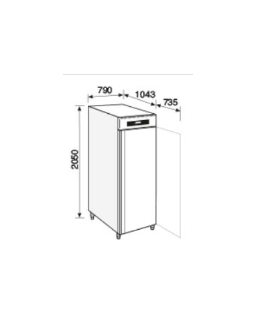 Frigorifero per cioccolato 1 porta a vetro N° 18 teglie cm 60x80