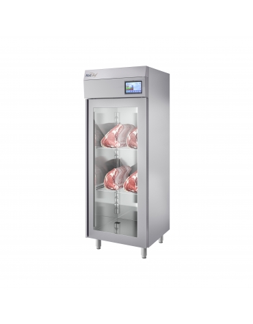 Armadio frigo climatico per la frollatura carne con controllo umidità e porta cieca Lt 700 -6°/+40°C- cm 72x80x202h