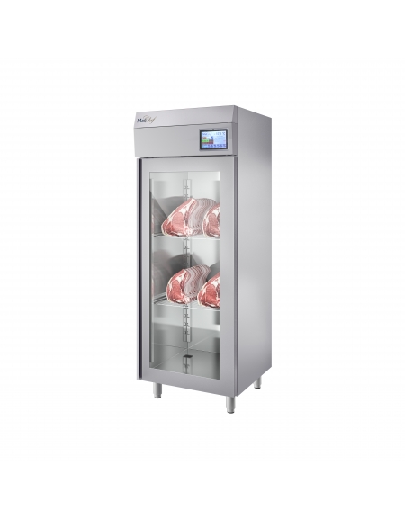 Armadio frigo climatico per la frollatura carne con controllo umidità e porta cieca Lt 700 -6°/+40°C- cm 72x80x202h