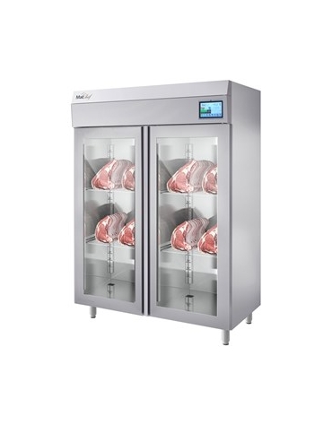 Armadio frigo climatico per la frollatura carne con controllo umidità e porta cieca Lt 700 -6°/+40°C- cm 72x80x202h