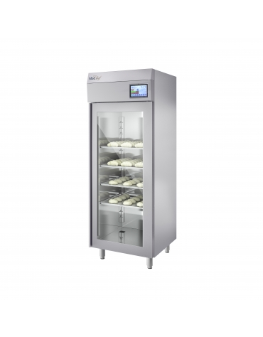Armadio frigorifero fermalievitazione 20 Teglie cm 60x40 - 1 Porta a vetro -  Temperatura -15°/+40°C - Cm 72x80x202h