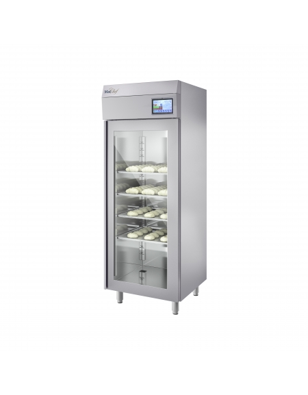 Armadio frigorifero fermalievitazione 20 Teglie cm 60x40 - 1 Porta a vetro -  Temperatura -15°/+40°C - Cm 72x80x202h