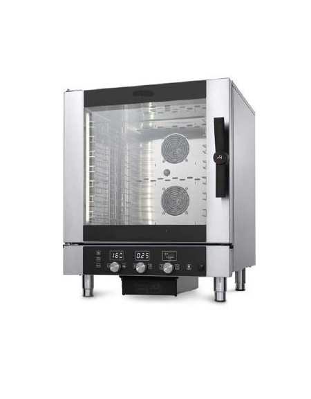 Forno combinato vapore professionale a gas per ristorante N° 7 Teglie GN 1/1 - Comandi touch screen