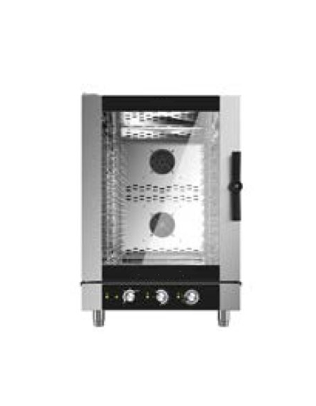 Forno combinato vapore professionale a gas per ristorante N° 10 Teglie GN 1/1 - Comandi elettromeccanici