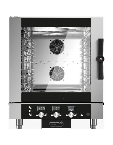 Forno combinato vapore professionale elettrico per ristorante N° 7 Teglie GN 1/1 - Comandi touch screen