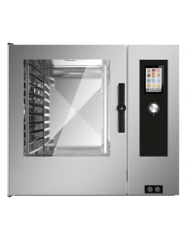 Forno a convezione ventilato professionale a gas 10 teglie gn GN 2/1 - Comandi Touch Screen