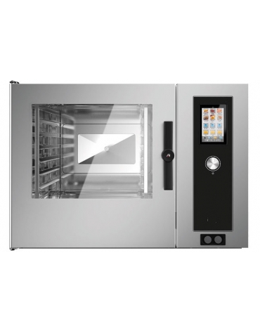 Forno a convezione ventilato professionale a gas 7 teglie gn 2/1 - Comandi Touch Screen