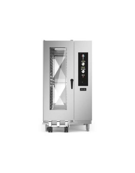 Forno a convezione ventilato professionale a gas 20 teglie gn 1/1 con carrello- Comandi Elettromeccanici - Con boiler