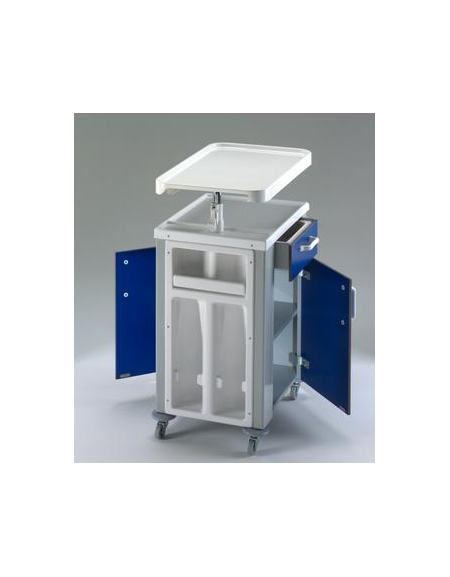 COMODINO BIFRONTE CON CASSETTO E TAVOLO SERVIPRANZO COMODINO BIFRONTE CON CASSETTO E TAVOLO SERVIPRANZO