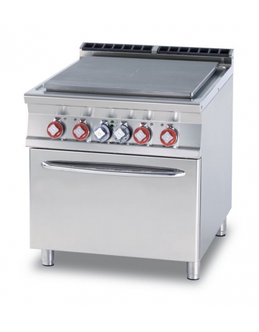 TUTTA PIASTRA SU FORNO ELETTRICO STATICO CM. 67X73X34H - PIASTRA CM. 70X68 4 ZONE - CM. 80X90X90H