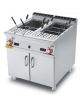 CUOCIPASTA GAS LT 40+40 - 2 VASCHE CM 30,7X50,9X32,7H - CARICO ACQUA AUTOMATICO - CM 80X90X90H (CESTI ESCLUSI)