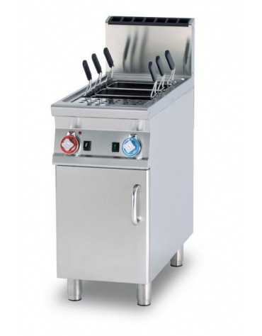 CUOCIPASTA GAS POTENZIATO LT. 40 - VASCA CM. 30,7X50,9X32,7H - CM. 40X90X90H. (CESTI ESCLUSI)
