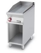 FRY-TOP RIGATO TRIFASE SU MOBILE A GIORNO - Piastra cm. 36x68 - CM. 40X90X90H.