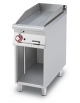 FRY-TOP RIGATO CROMATO SUPERCHROME GAS SU MOBILE A GIORNO - Piastra cm 36x68 - CM 40X90X90H