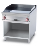 FRY-TOP LISCIO CROMATO TRIFASE SU MOBILE A GIORNO - Piastra cm. 76x68 - 2 zone di cottura - CM. 80X90X90H.