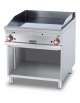 FRY-TOP LISCIO GAS SU MOBILE A GIORNO - Piastra cm 76x68 - 2 zone di cottura - CM 80X90X90H