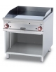 FRY-TOP LISCIO CROMATO GAS SU MOBILE A GIORNO - Piastra cm 76x68 - 2 zone di cottura - CM 80X90X90H