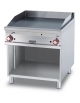 FRY-TOP RIGATO CROMATO GAS SU MOBILE A GIORNO - Piastra cm 76x68 - 2 zone di cottura - CM 80X90X90H