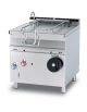 BRASIERA A GAS RIB. MANUALE - Lt 80 - Vasca fondo inox - con coperchio - CM 80X90X90H