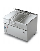 BRASIERA ELETTRICA 120 LT. RIB. AUTOMATICO - Vasca fondo inox - con coperchio - CM. 120X90X90H.