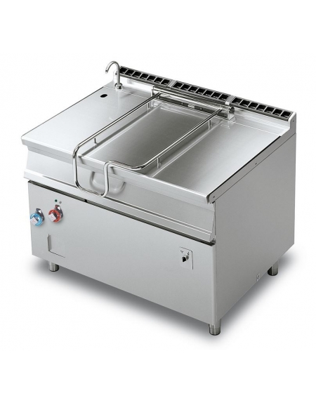 BRASIERA ELETTRICA 120 LT. RIB. AUTOMATICO - Vasca fondo inox - con coperchio - CM. 120X90X90H.