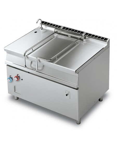 BRASIERA A GAS 120 LT. RIB. AUTOMATICO - Vasca fondo inox - con coperchio - CM. 120X90X90H.